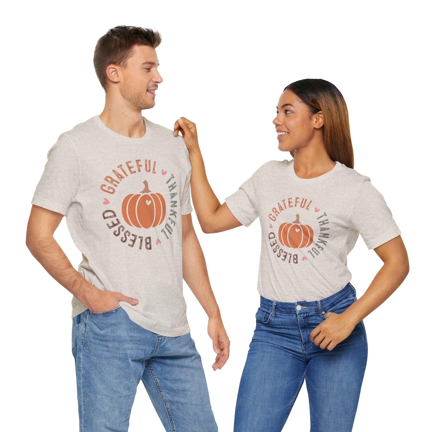 Grateful Thankful Blessed Pumpkin - Fall Thanksgiving T-Shirt