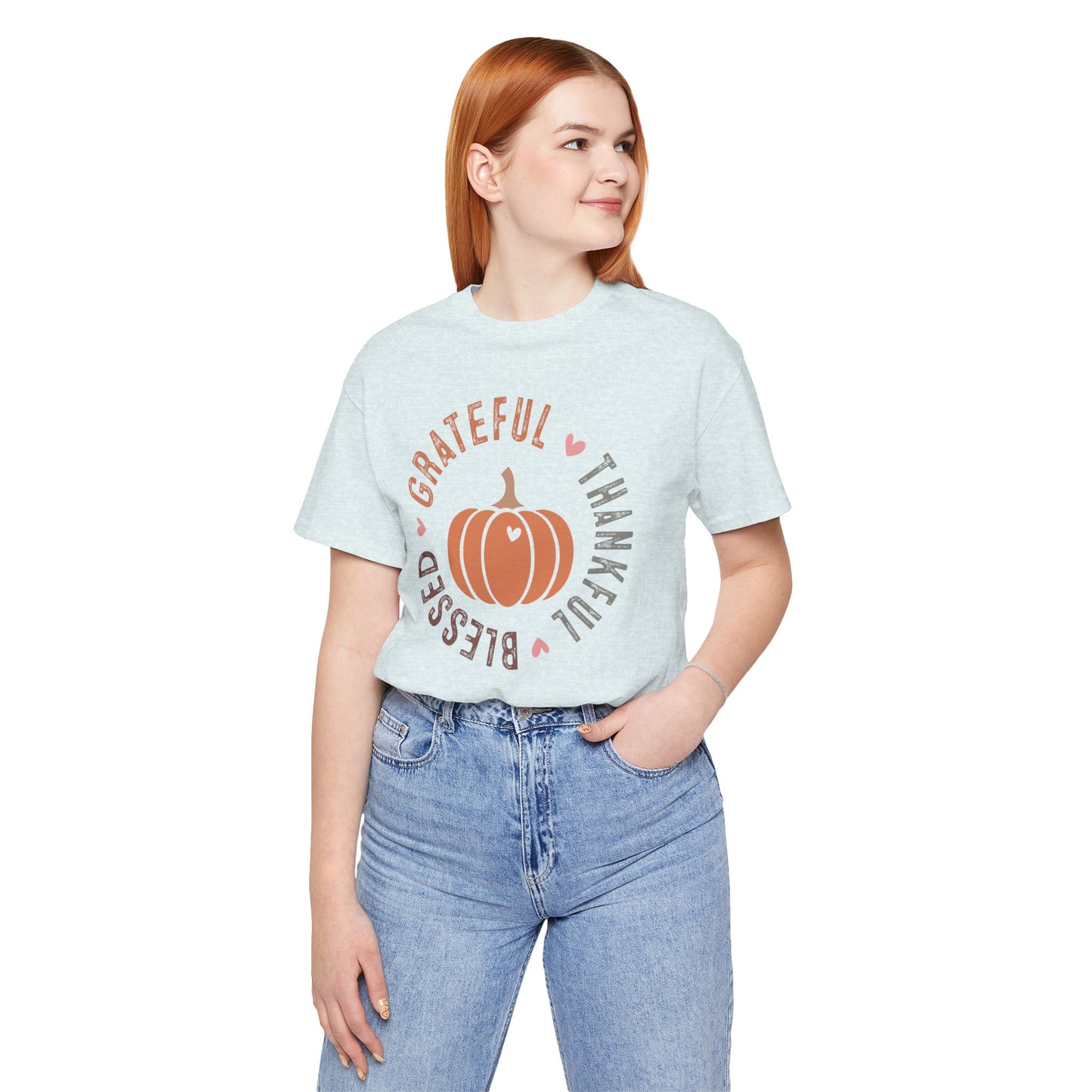 Grateful Thankful Blessed Pumpkin - Fall Thanksgiving T-Shirt