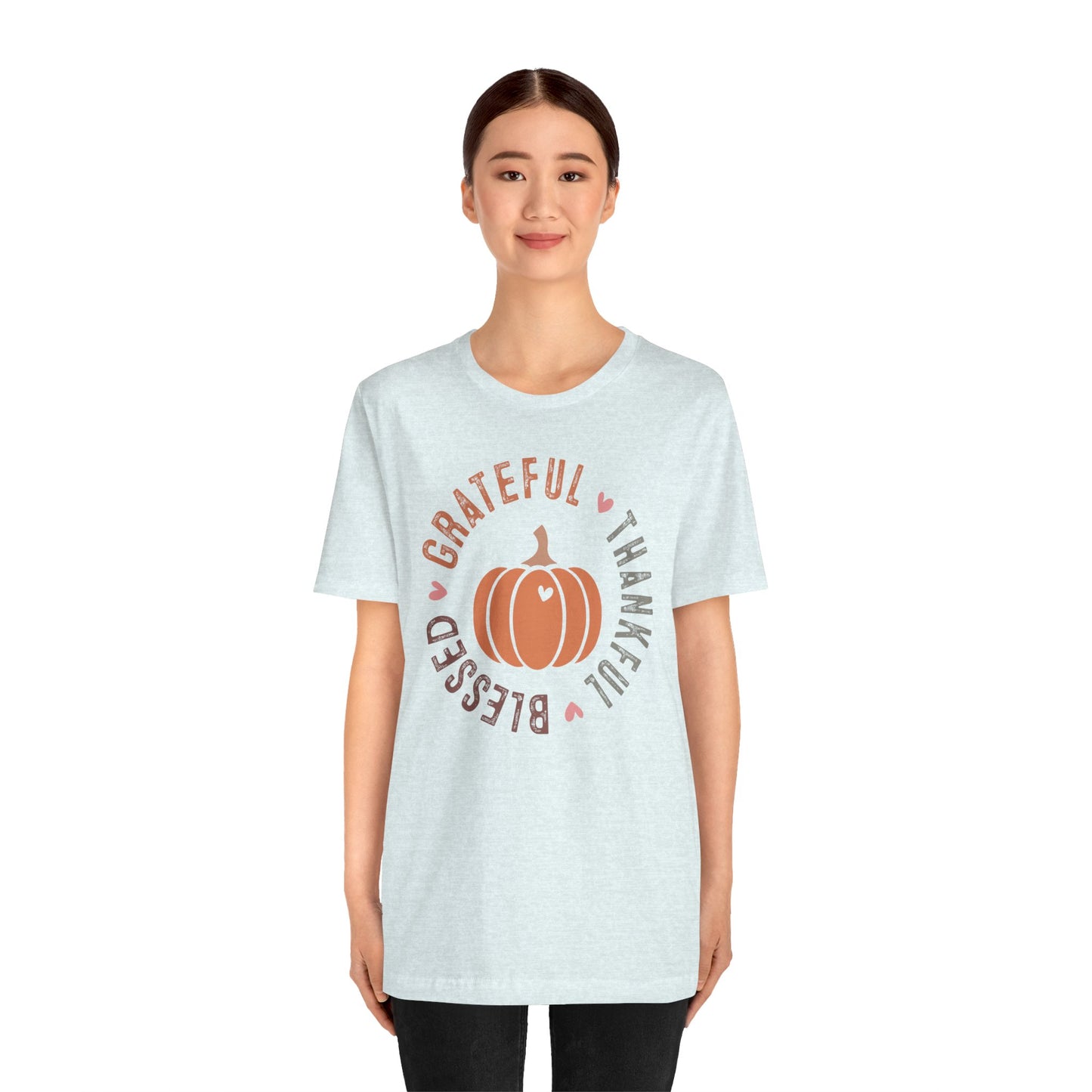 Grateful Thankful Blessed Pumpkin - Fall Thanksgiving T-Shirt