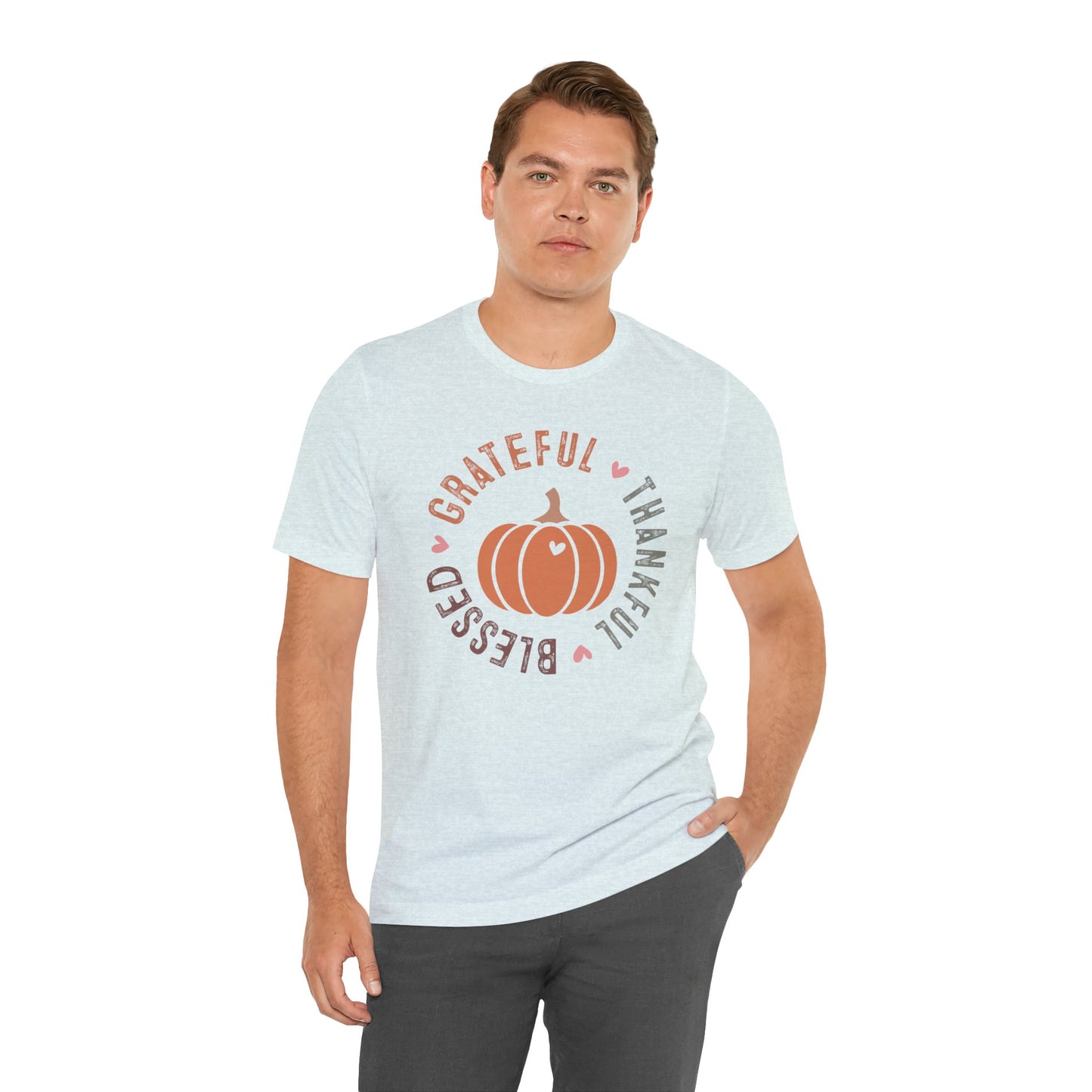 Grateful Thankful Blessed Pumpkin - Fall Thanksgiving T-Shirt