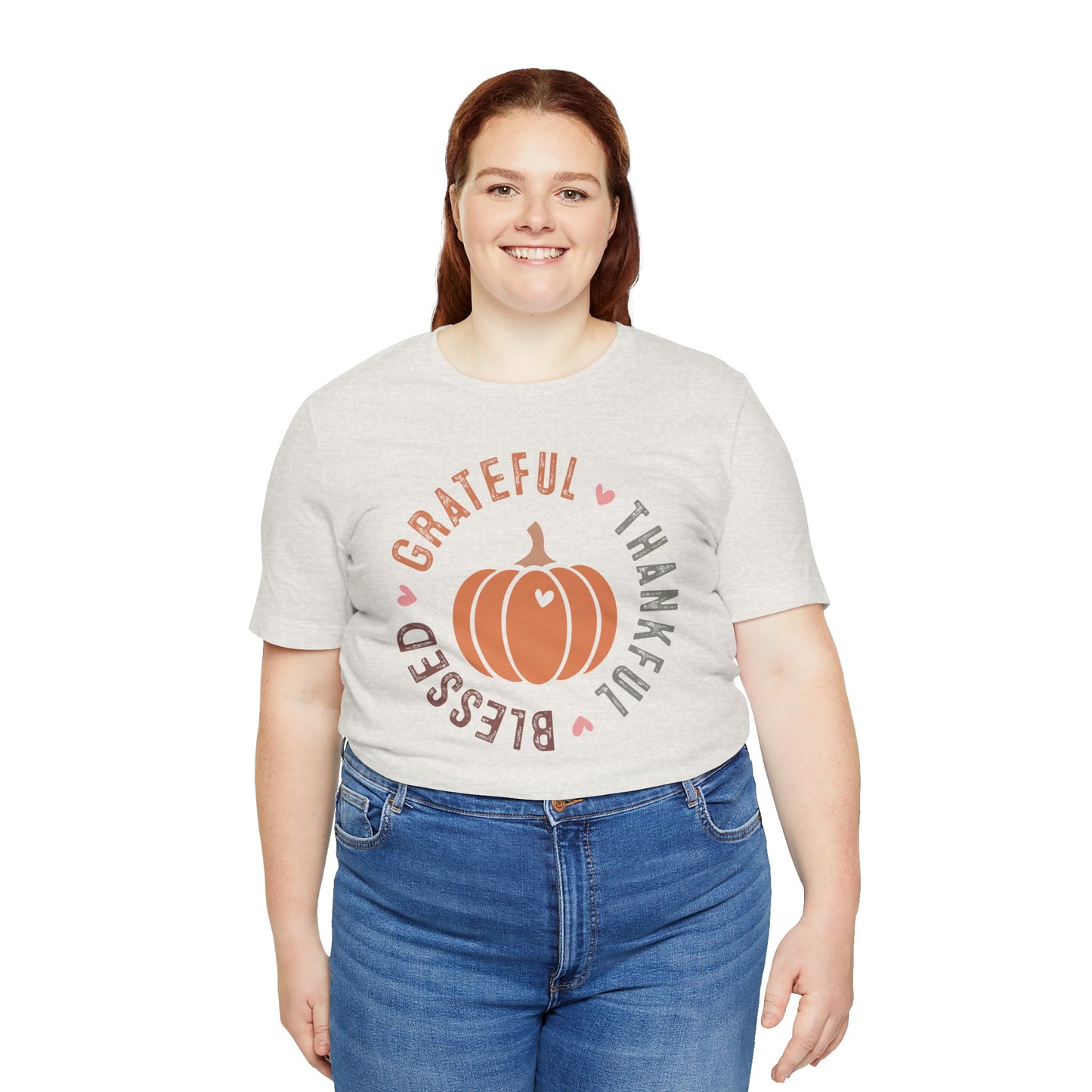 Grateful Thankful Blessed Pumpkin - Fall Thanksgiving T-Shirt