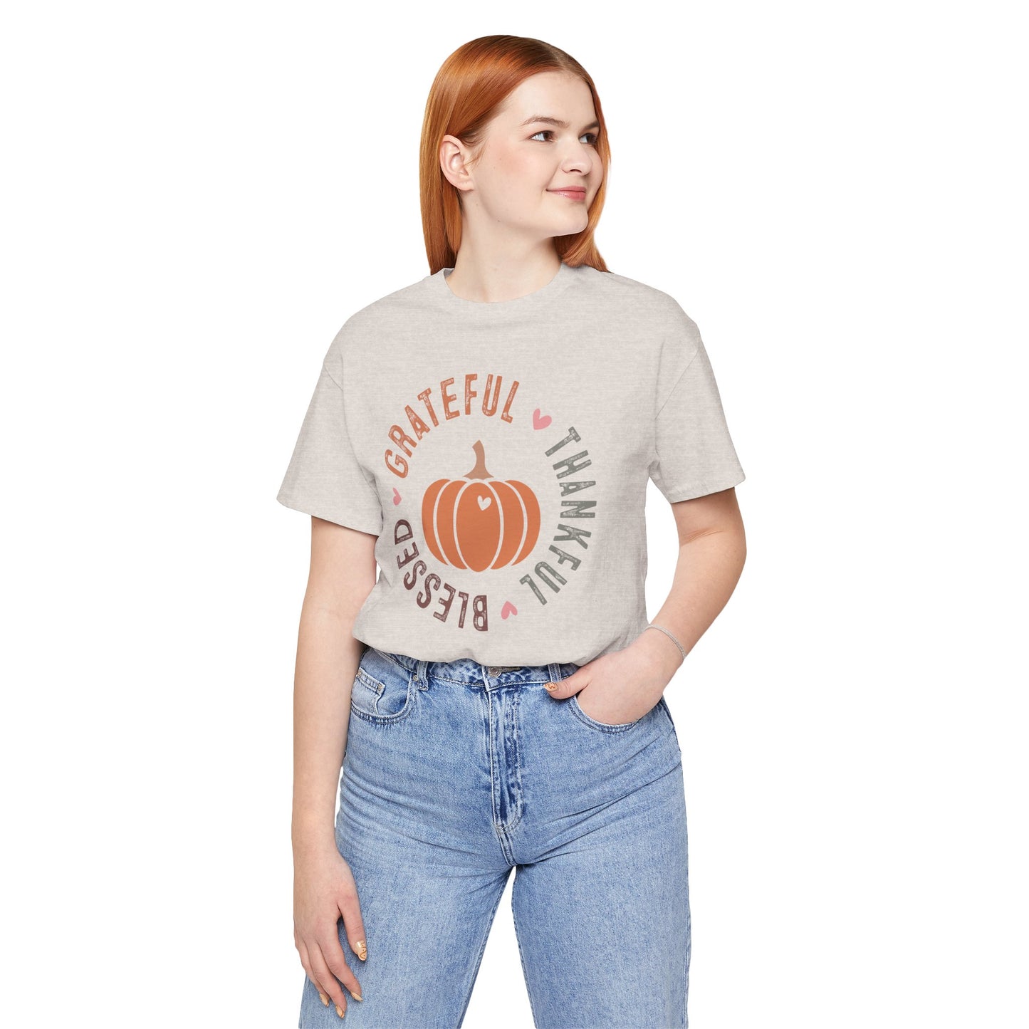 Grateful Thankful Blessed Pumpkin - Fall Thanksgiving T-Shirt