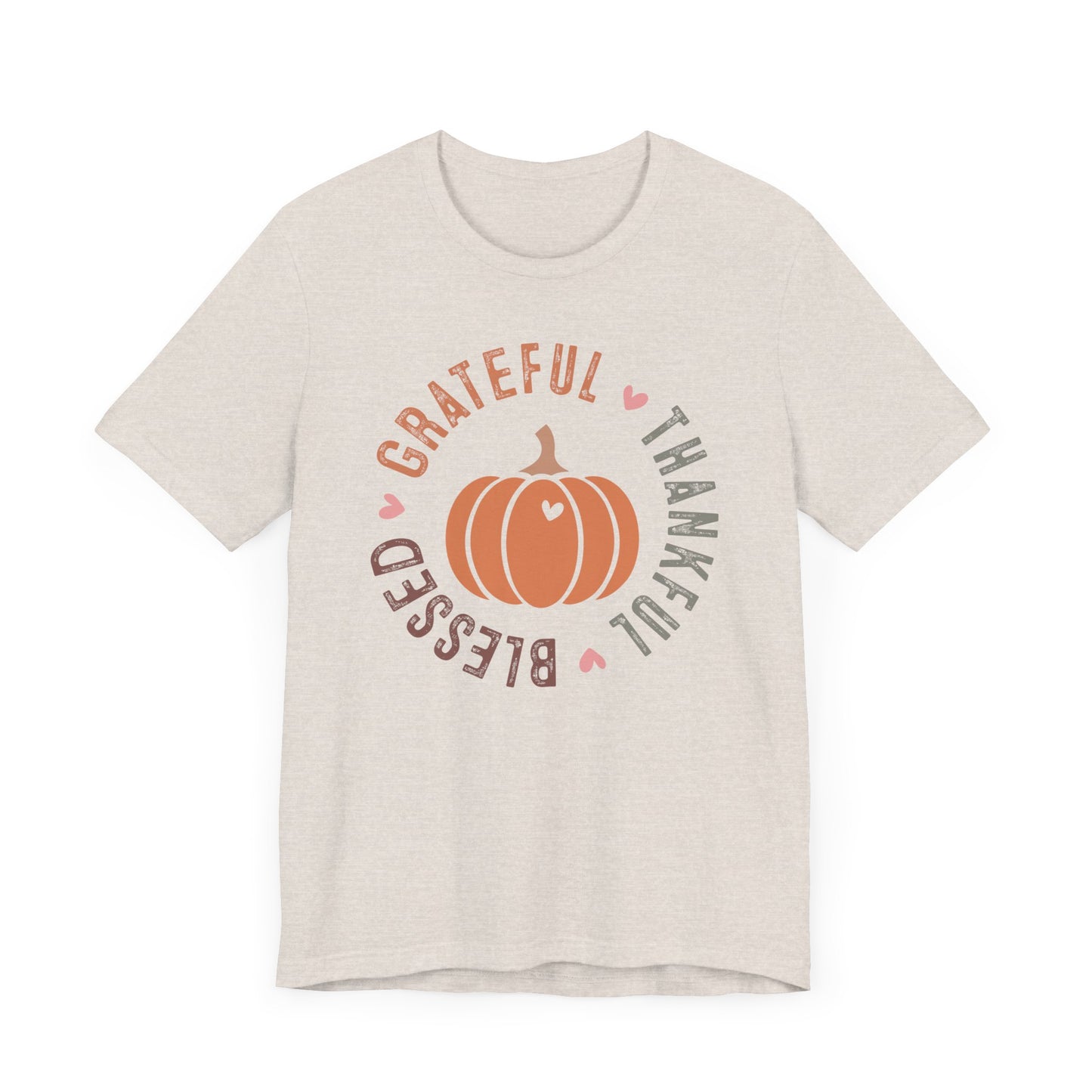 Grateful Thankful Blessed Pumpkin - Fall Thanksgiving T-Shirt