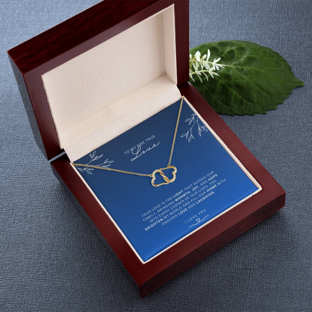Necklace for Wife One True Love - Gold and Diamond Necklace