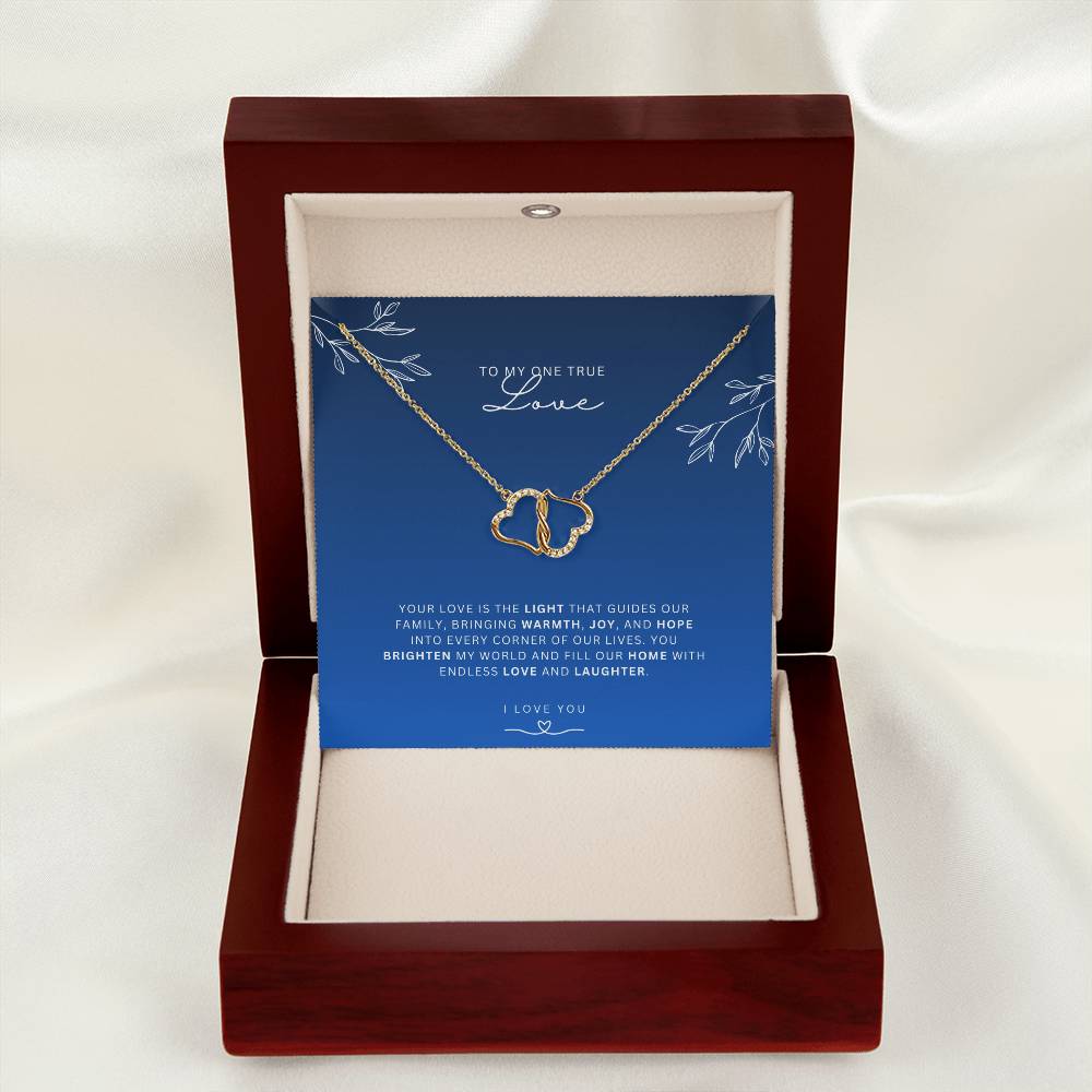 Necklace for Wife One True Love - Gold and Diamond Necklace