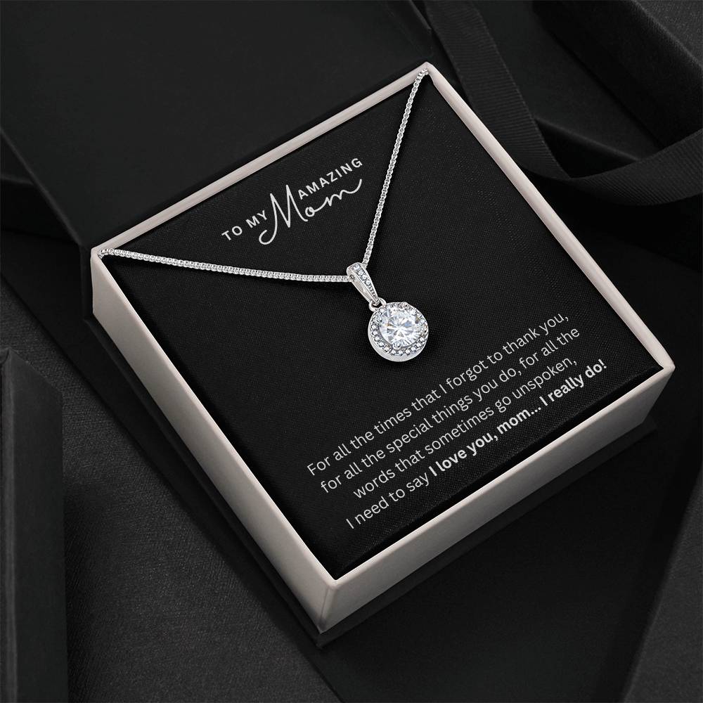 Necklace for Mom Thank You - Gratitude Gift for Mom