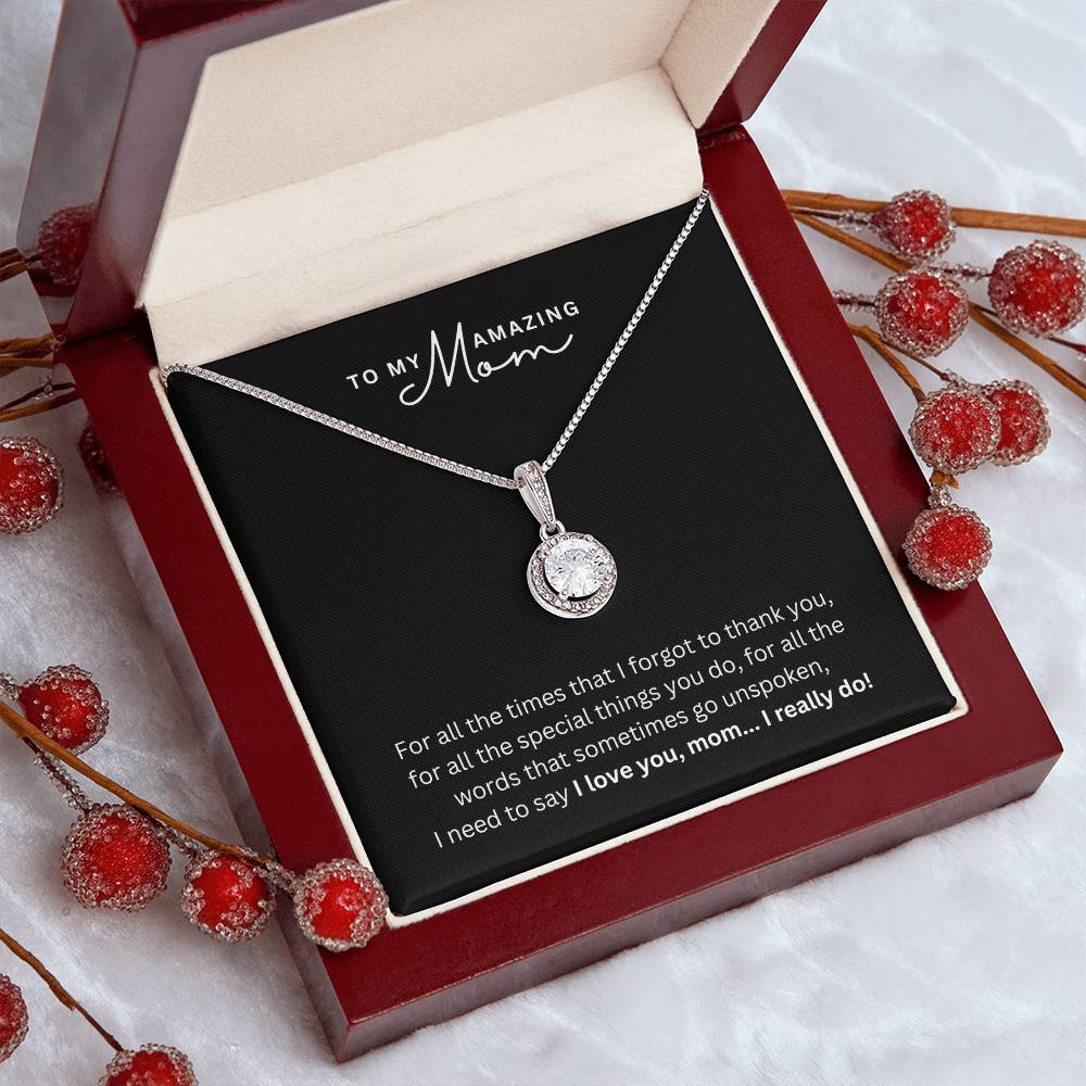 Necklace for Mom Thank You - Gratitude Gift for Mom