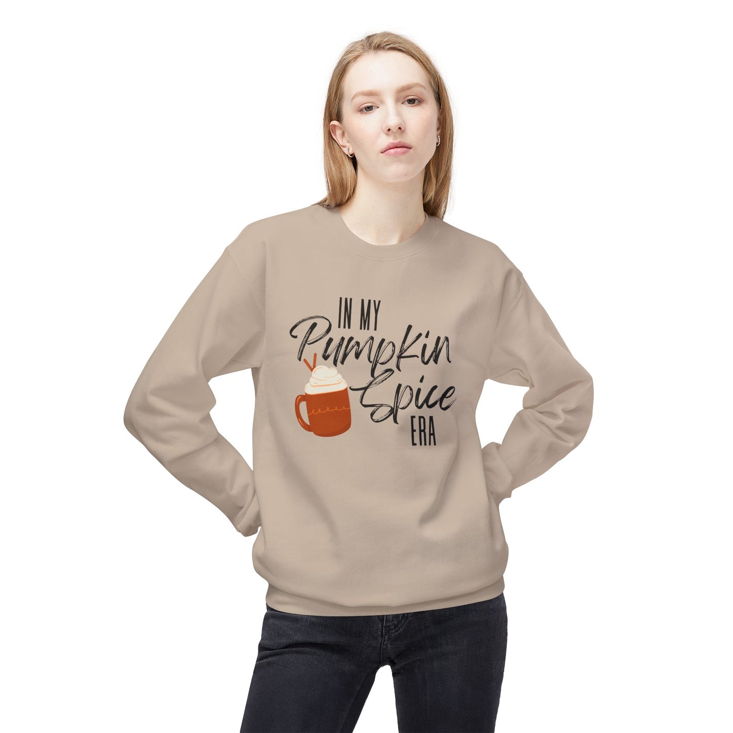 In My Pumpkin Spice Era - Unisex Midweight Softstyle Fleece Crewneck Sweatshirt
