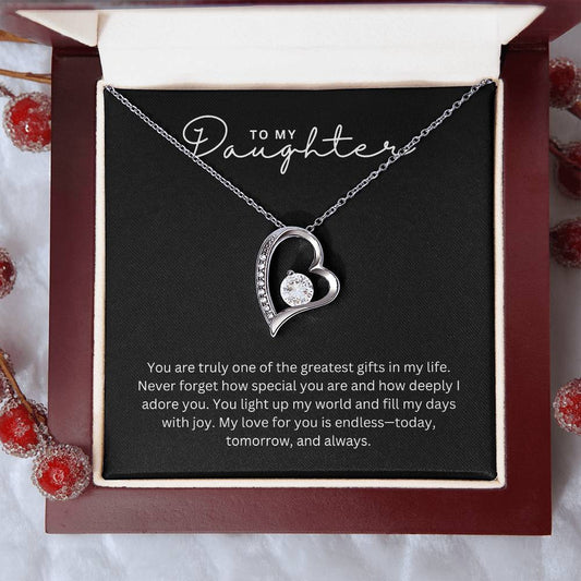 Gift for Daughter Greatest Gift - Heart Necklace