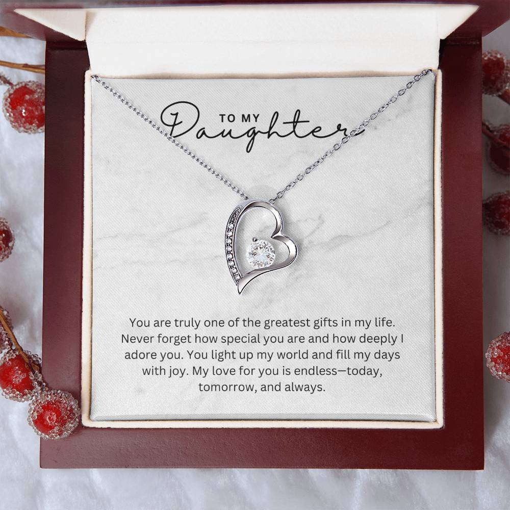 Gift for Daughter Greatest Gift - Heart Necklace