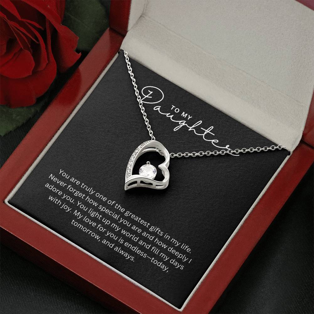 Gift for Daughter Greatest Gift - Heart Necklace