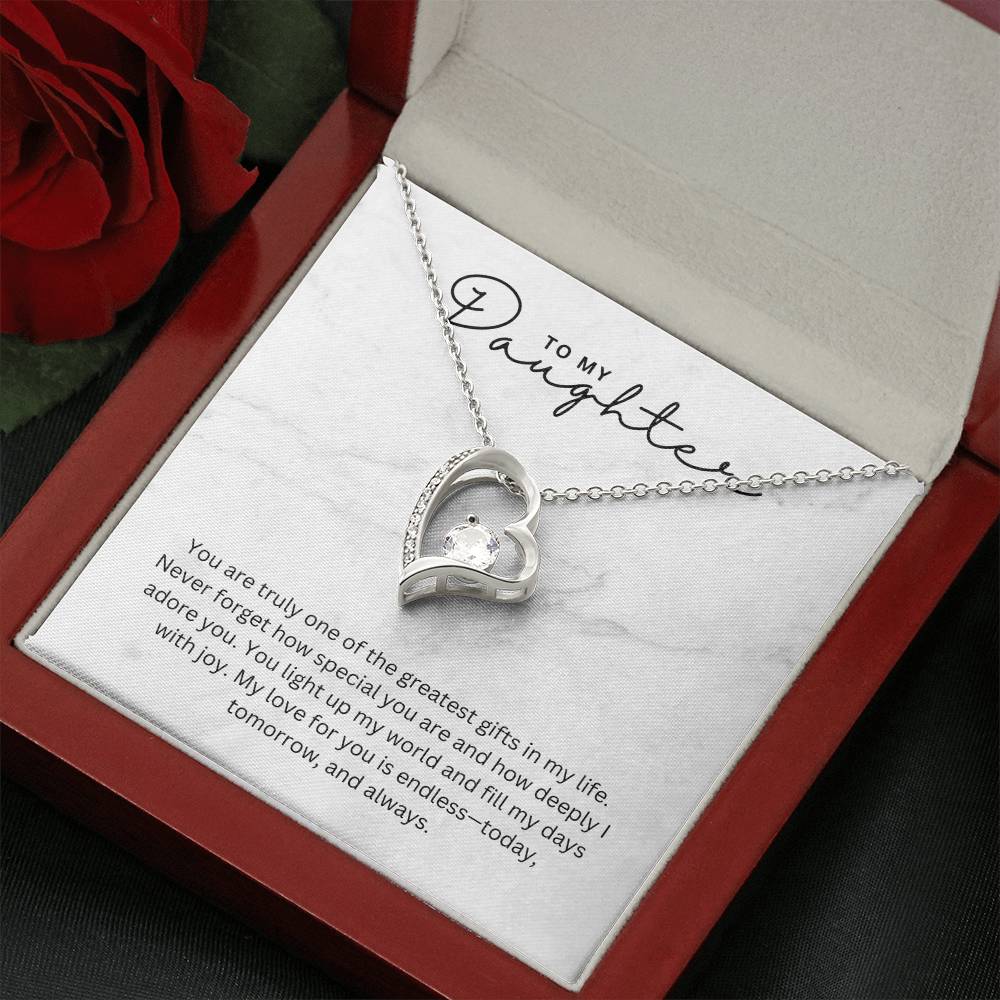 Gift for Daughter Greatest Gift - Heart Necklace