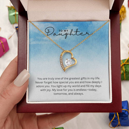 Gift for Daughter Greatest Gift - Heart Necklace