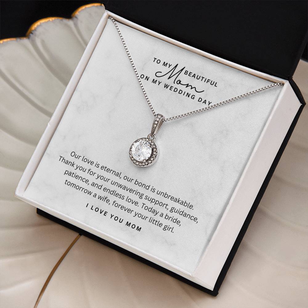 Necklace for Mom On my Wedding Day - Gift for Mom from Bride