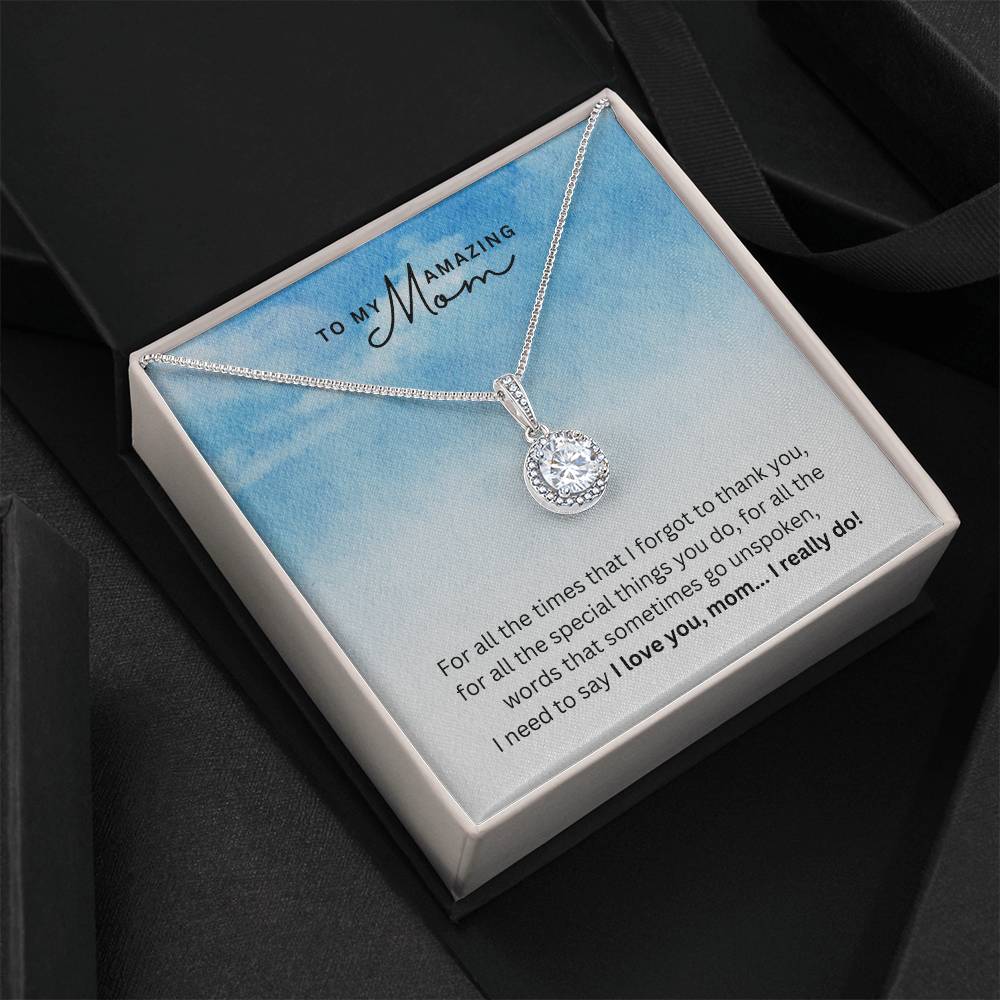 Necklace for Mom Thank You - Gratitude Gift for Mom