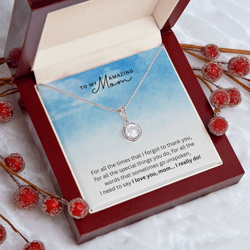 Necklace for Mom Thank You - Gratitude Gift for Mom