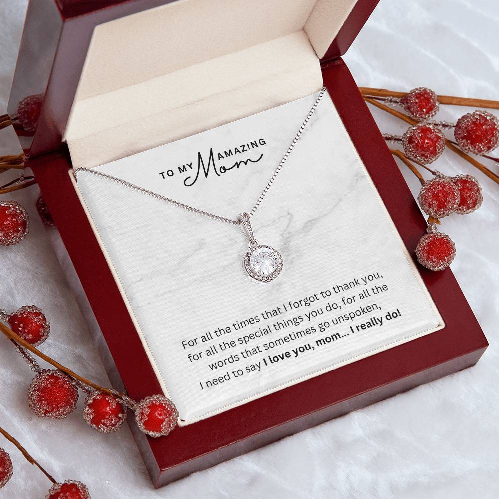 Necklace for Mom Thank You - Gratitude Gift for Mom