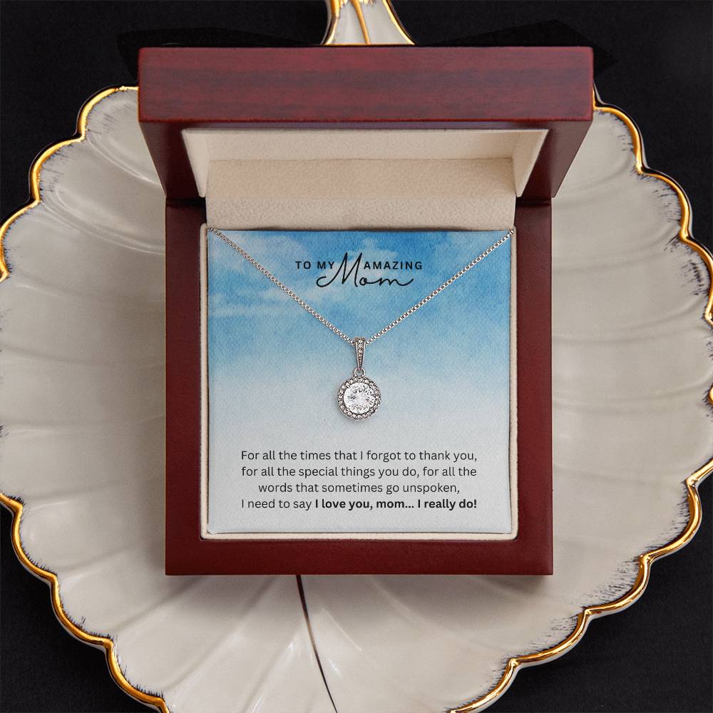 Necklace for Mom Thank You - Gratitude Gift for Mom