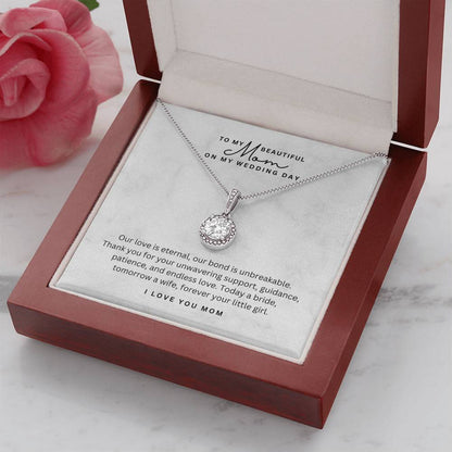 Necklace for Mom On my Wedding Day - Gift for Mom from Bride