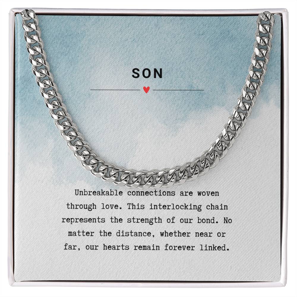 Gift for Son Unbreakable Bond - Chain Necklace