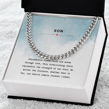 Gift for Son Unbreakable Bond - Chain Necklace