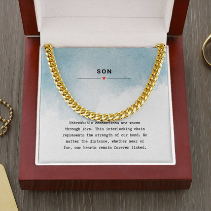 Gift for Son Unbreakable Bond - Chain Necklace