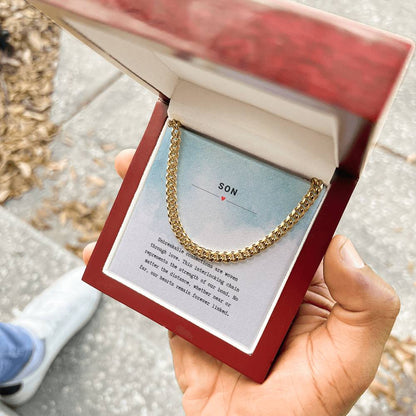 Gift for Son Unbreakable Bond - Chain Necklace