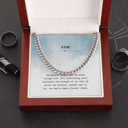 Gift for Son Unbreakable Bond - Chain Necklace