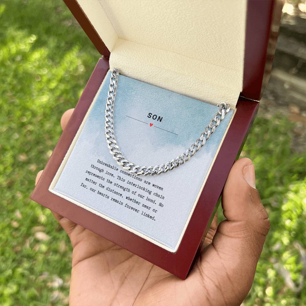 Gift for Son Unbreakable Bond - Chain Necklace