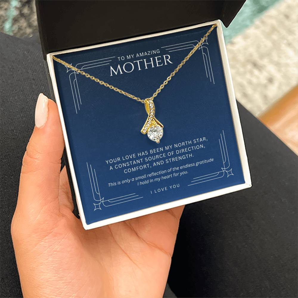 Necklace for Mother North Star - Gratitude Gift for Mom