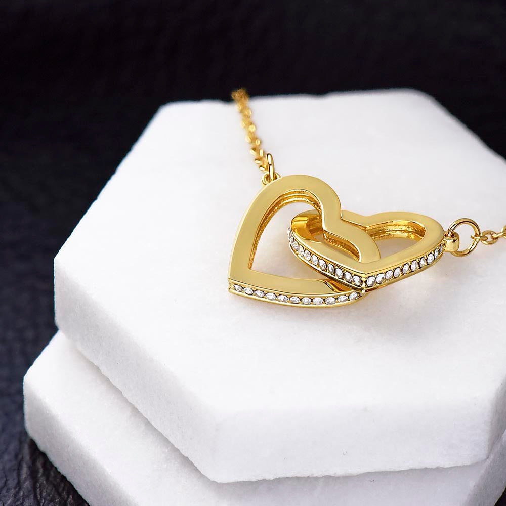 Gift for Daughter, Love Lasts Forever - Interlocking Heart Necklace