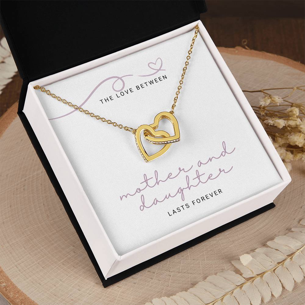 Gift for Daughter, Love Lasts Forever - Interlocking Heart Necklace