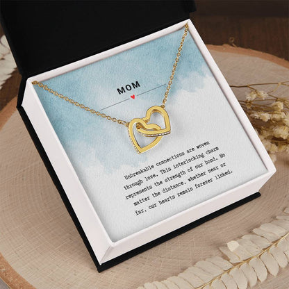 Gift for Mom Unbreakable Bond - Interlocking Hearts Necklace