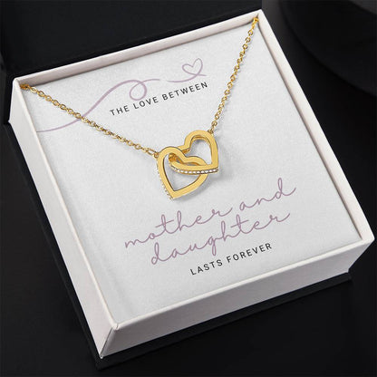 Gift for Daughter, Love Lasts Forever - Interlocking Heart Necklace