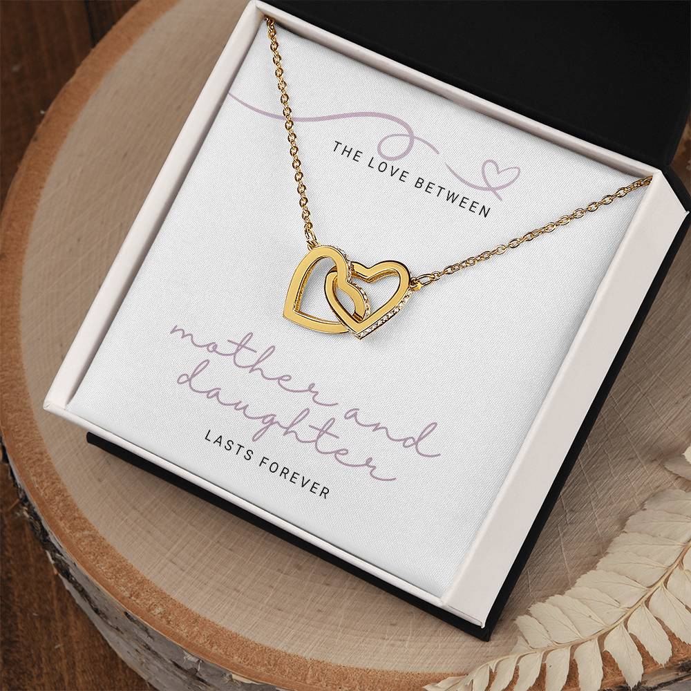 Gift for Daughter, Love Lasts Forever - Interlocking Heart Necklace