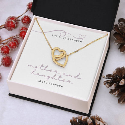 Gift for Daughter, Love Lasts Forever - Interlocking Heart Necklace