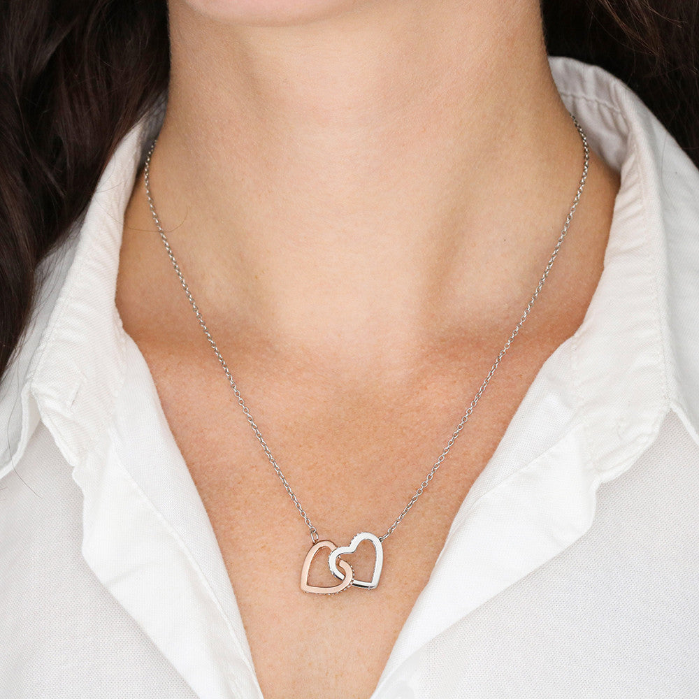 Gift for Daughter, Love Lasts Forever - Interlocking Heart Necklace