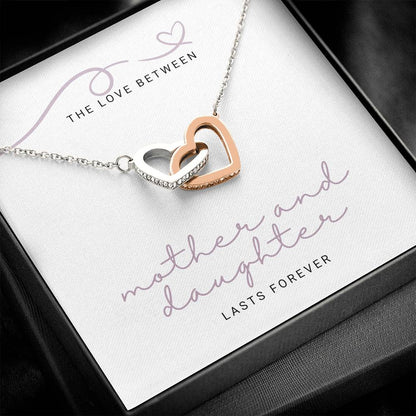 Gift for Daughter, Love Lasts Forever - Interlocking Heart Necklace