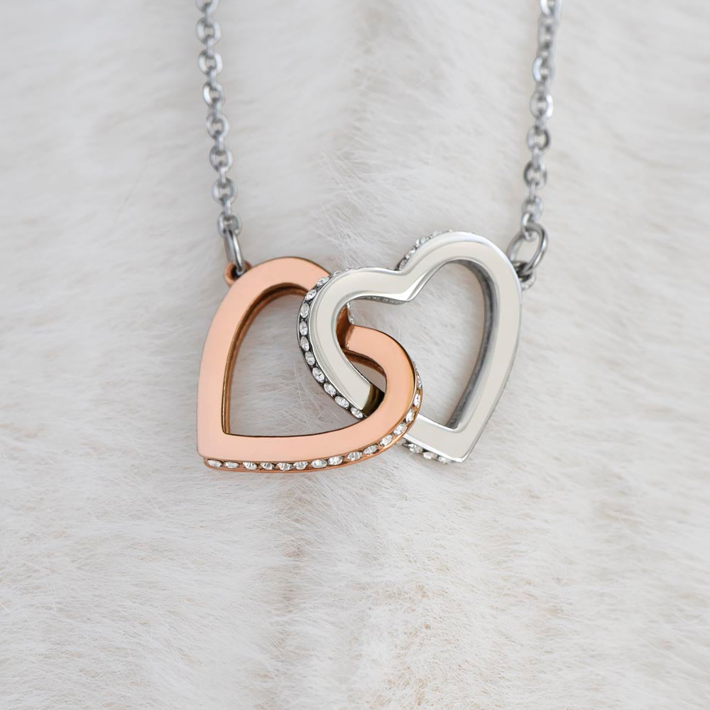 Gift for Daughter, Love Lasts Forever - Interlocking Heart Necklace