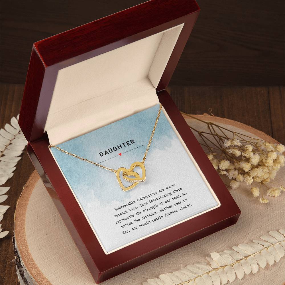 Gift for Daughter Unbreakable Bond - Interlocking Hearts Necklace