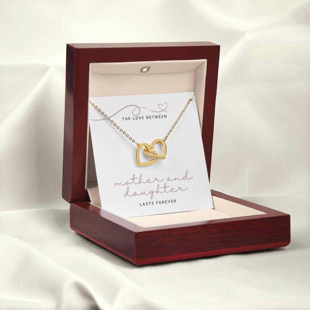 Gift for Daughter, Love Lasts Forever - Interlocking Heart Necklace