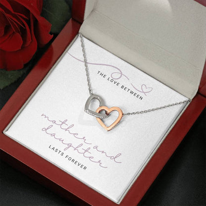 Gift for Daughter, Love Lasts Forever - Interlocking Heart Necklace