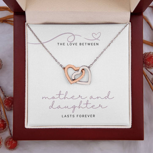 Gift for Daughter, Love Lasts Forever - Interlocking Heart Necklace