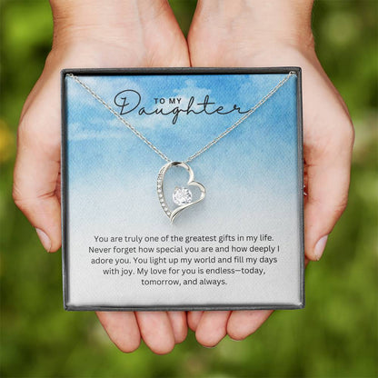 Gift for Daughter Greatest Gift - Heart Necklace