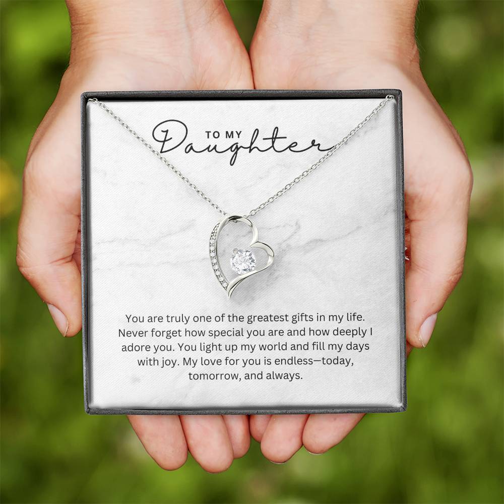 Gift for Daughter Greatest Gift - Heart Necklace