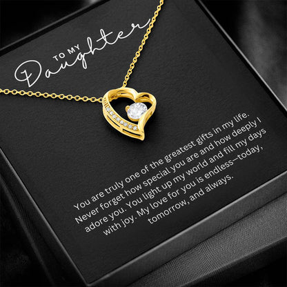 Gift for Daughter Greatest Gift - Heart Necklace