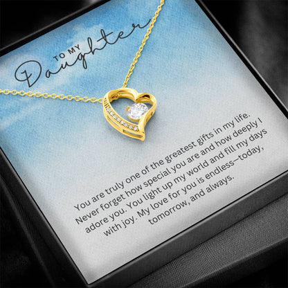 Gift for Daughter Greatest Gift - Heart Necklace