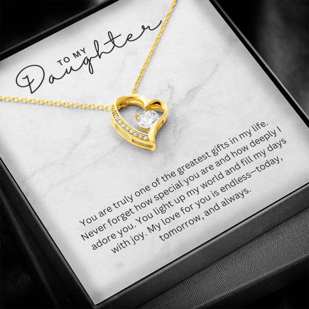 Gift for Daughter Greatest Gift - Heart Necklace