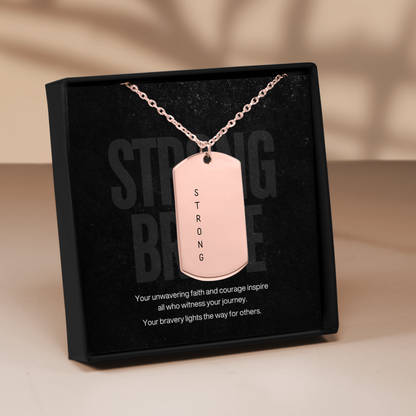 STRONG Tag Necklace - Your message on back